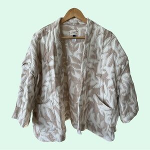 NWOT Universal Thread Cotton Beige Cream Quilted Open Jacket One Size